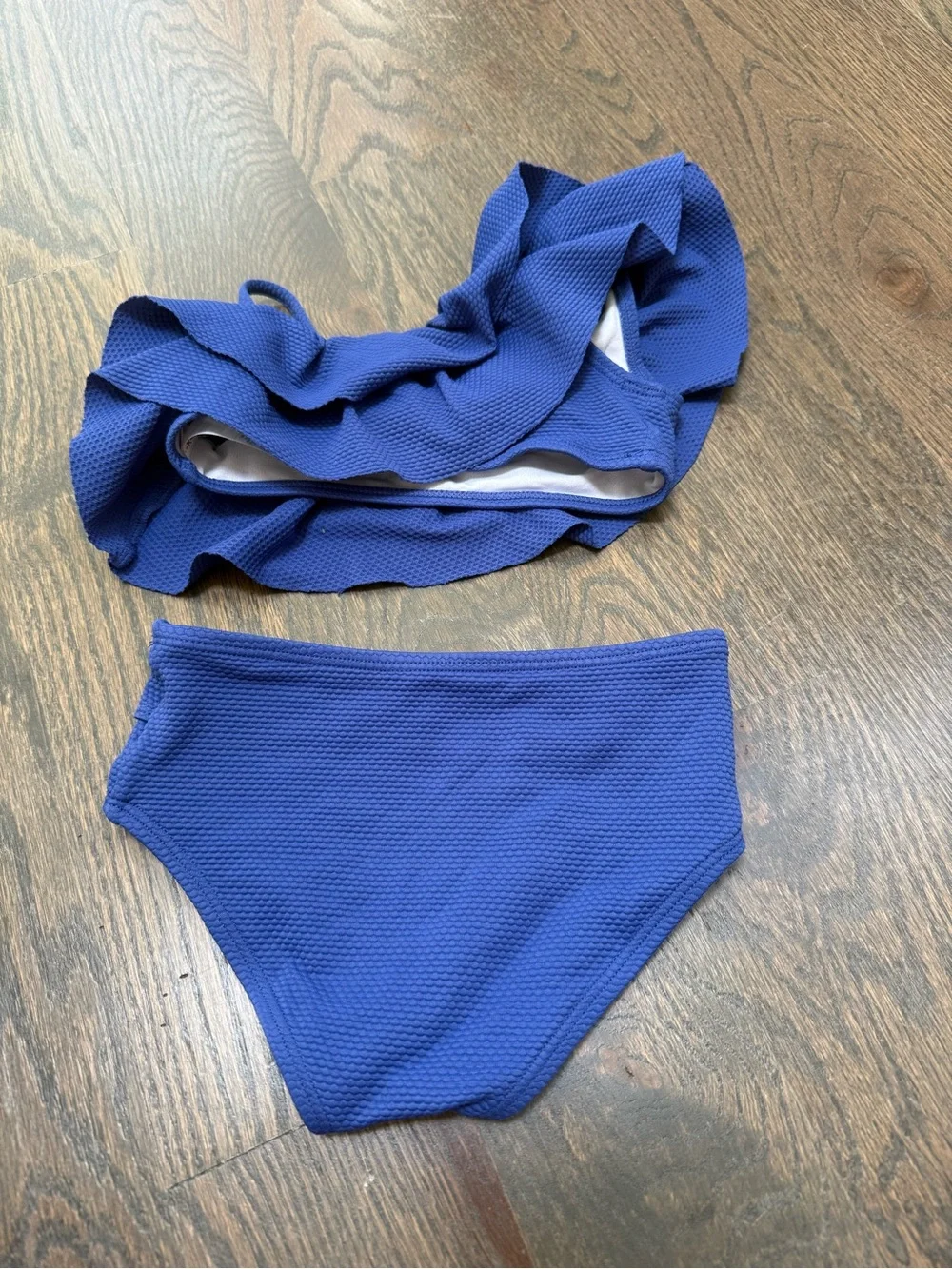 Kids Ruffled Two-Piece Swim Set - Blue